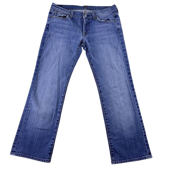 7 for All Mankind Jeans Womens 28 Blue Skinny Flare Bootcut Denim Ladies 28x26 - Picture 1 of 16